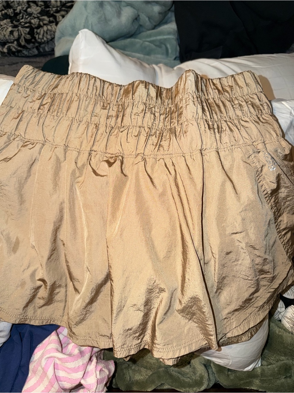 Free People Women’s Elastic Waist Bubble Skirt in Tan